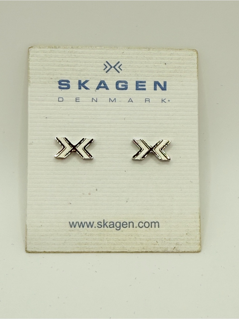 Skagen Stainless Steel - X Logo Stud Earrings